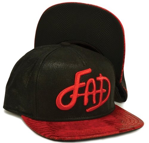 Flat Fitty FAD Strapback Cap Hat, Black and Red, One Size | eBay