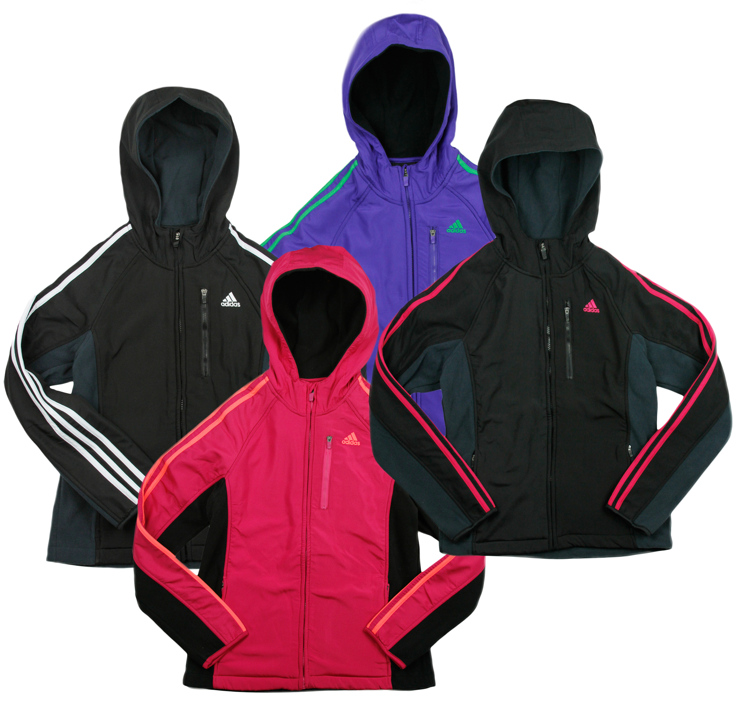 girls adidas zip up