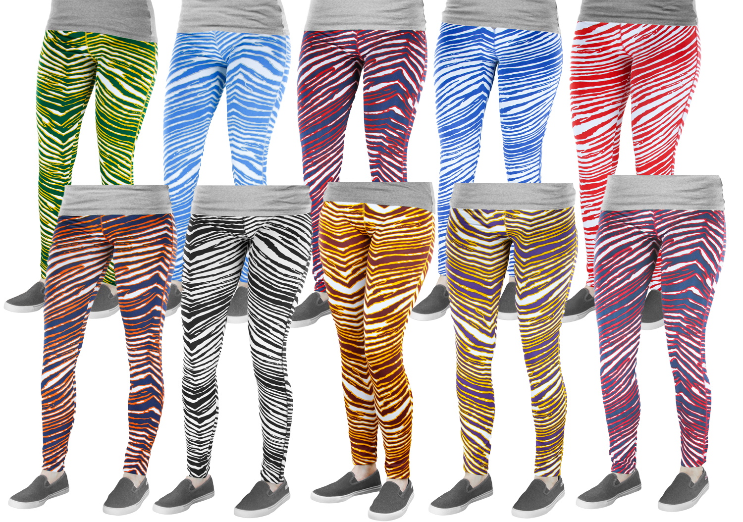 zubaz-ladies-sport-team-legging-spandex-pants-many-colors-ebay