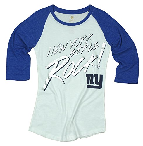 Download NFL Juniors New York Giants 3/4 Sleeve Rocker Raglan Shirt ...