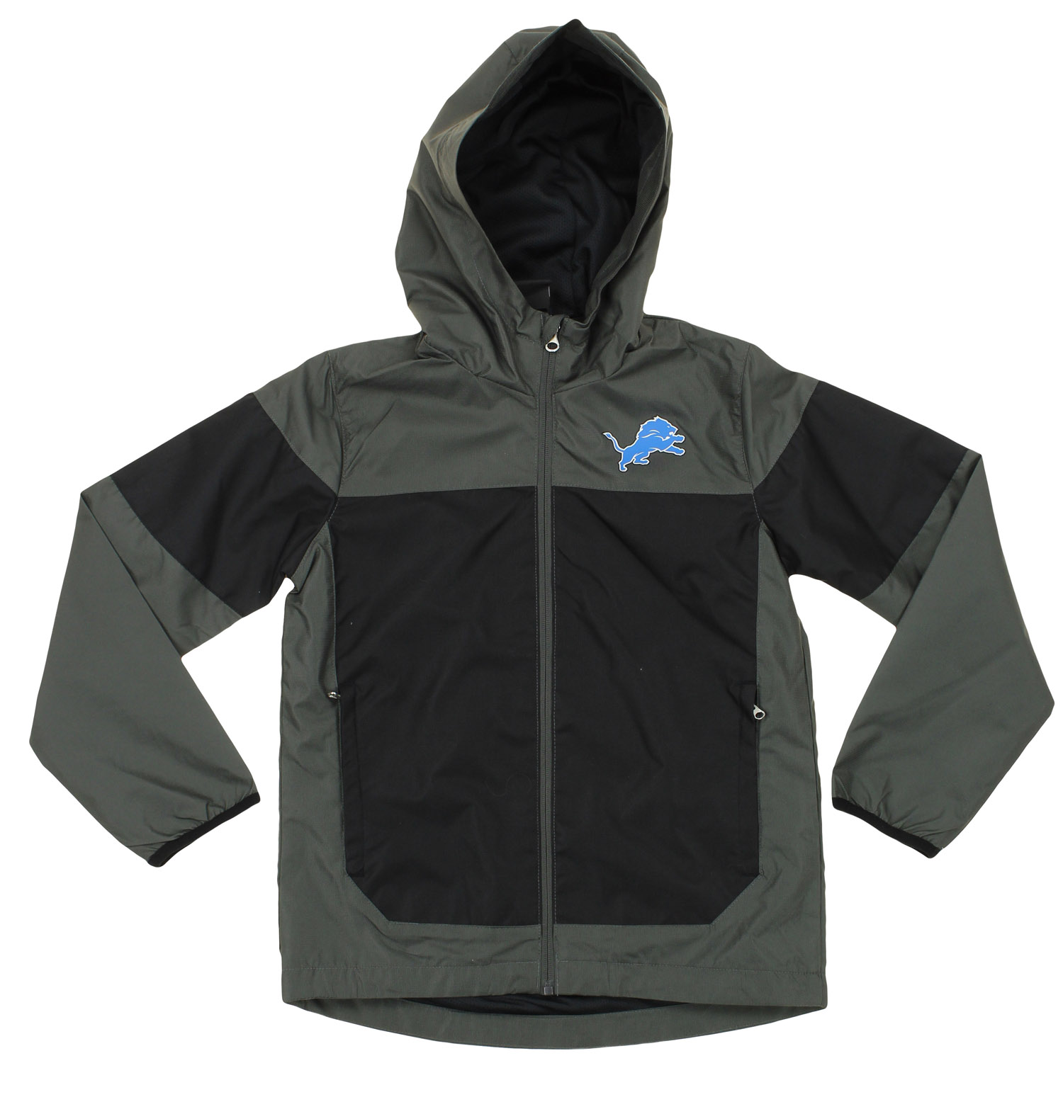 NFL Youth Detroit Lions Light Weight All Elements Jacket , Grey. | eBay