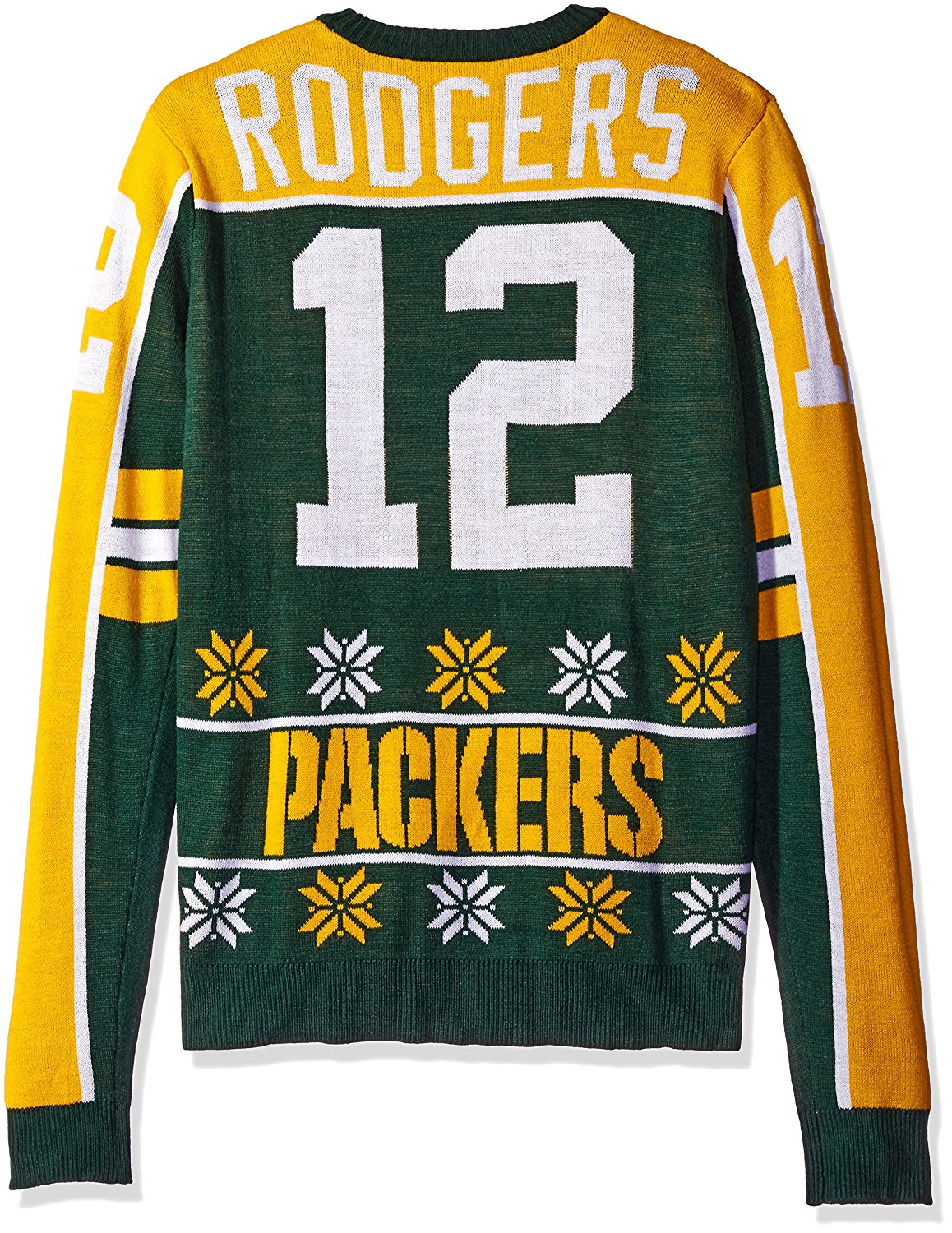 KLEW NFL Men's Green Bay Packers Aaron Rodgers #12 Ugly Sweater | eBay