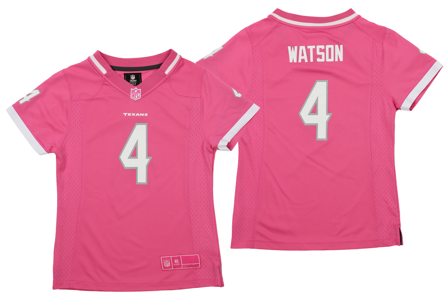 Details about OuterStuff NFL Youth Girl's Houston Texans Deshaun Watson Jersey, Pink