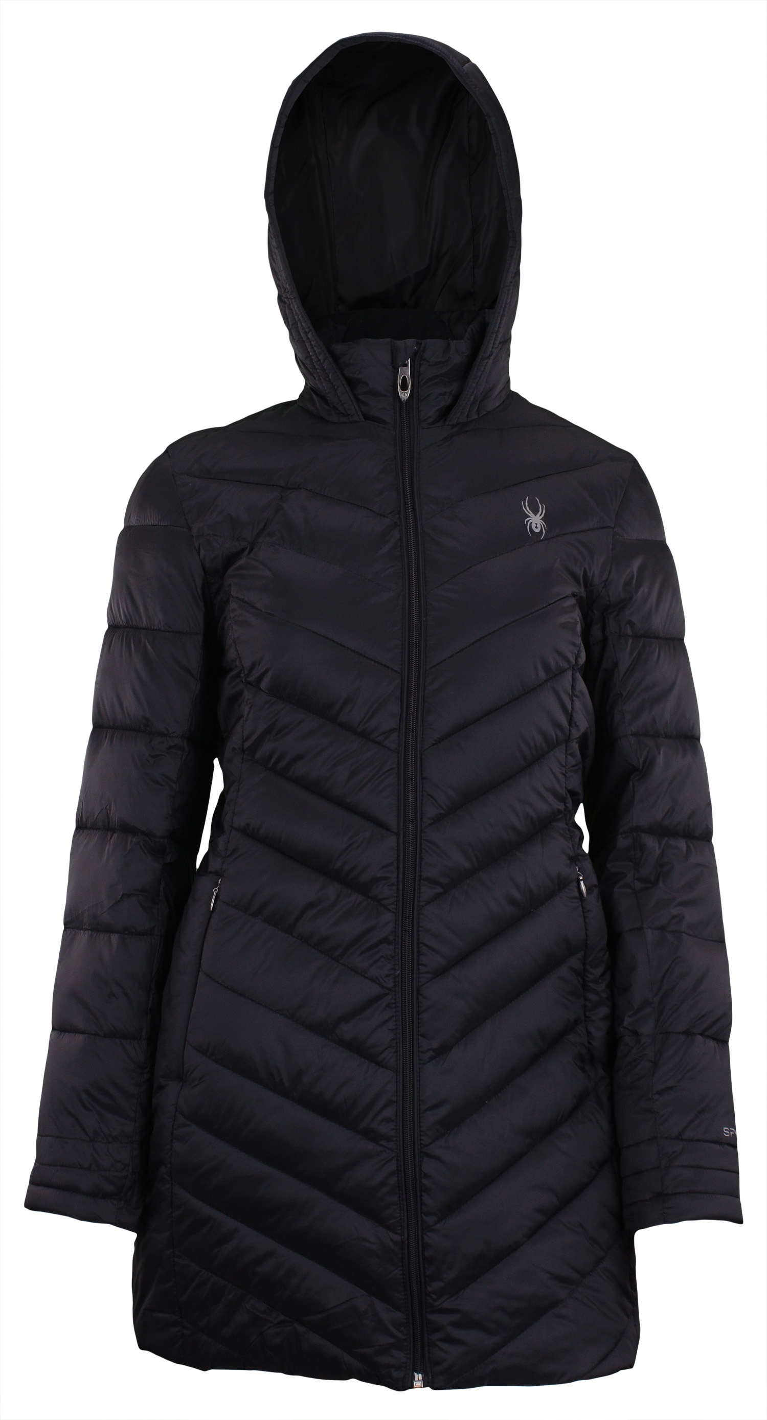 Spyder Women's Boundless Long Puffer Jacket, Black eBay