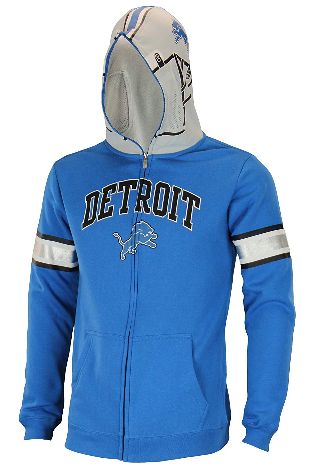 Orange NFL Youth Chicago Bears Full Zip Helmet Masked Hoodie Blue