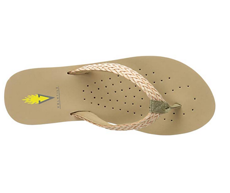 tan volatile flip flops