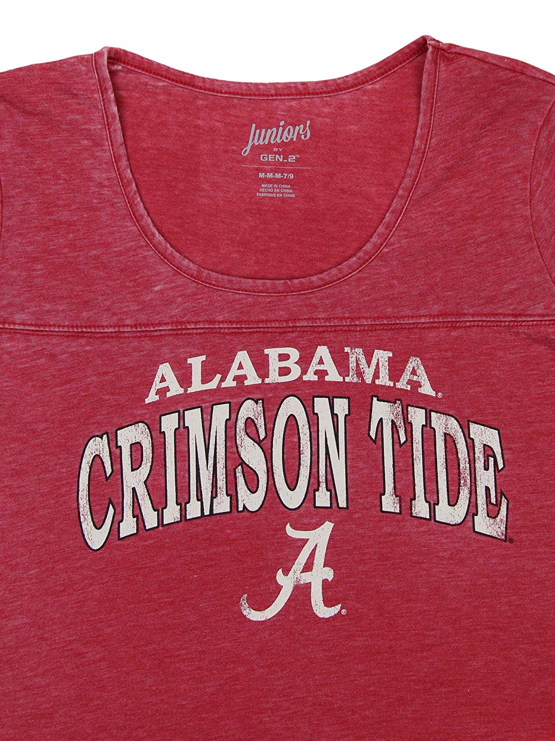 NCAA Alabama Crimson Tide Juniors Outerstuff Vintage Short Sleeve Football Tee 15-17 Team Color X-Large
