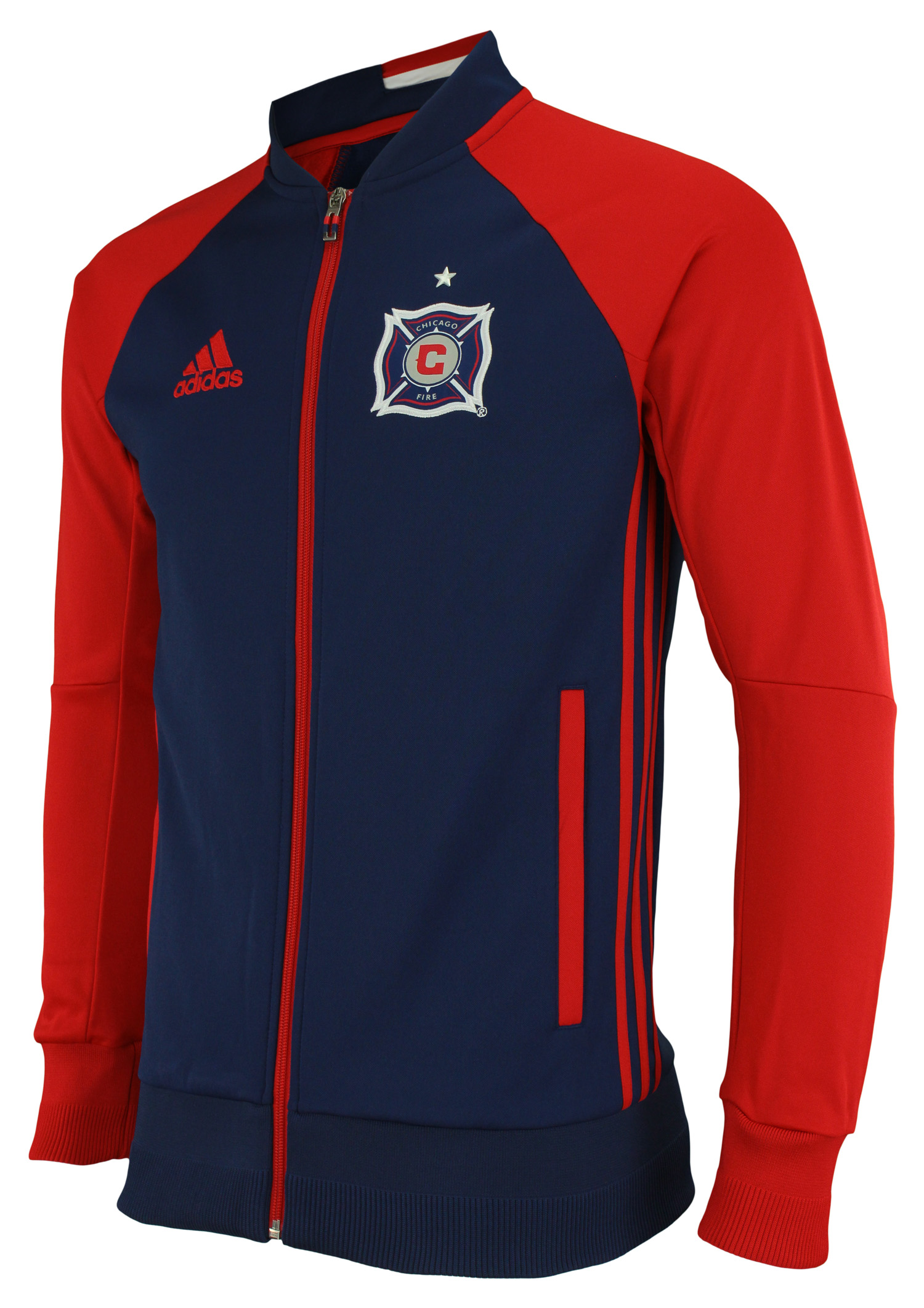 adidas MLS Men's Chicago Fire Anthem Full Zip Jacket, Navy | eBay
