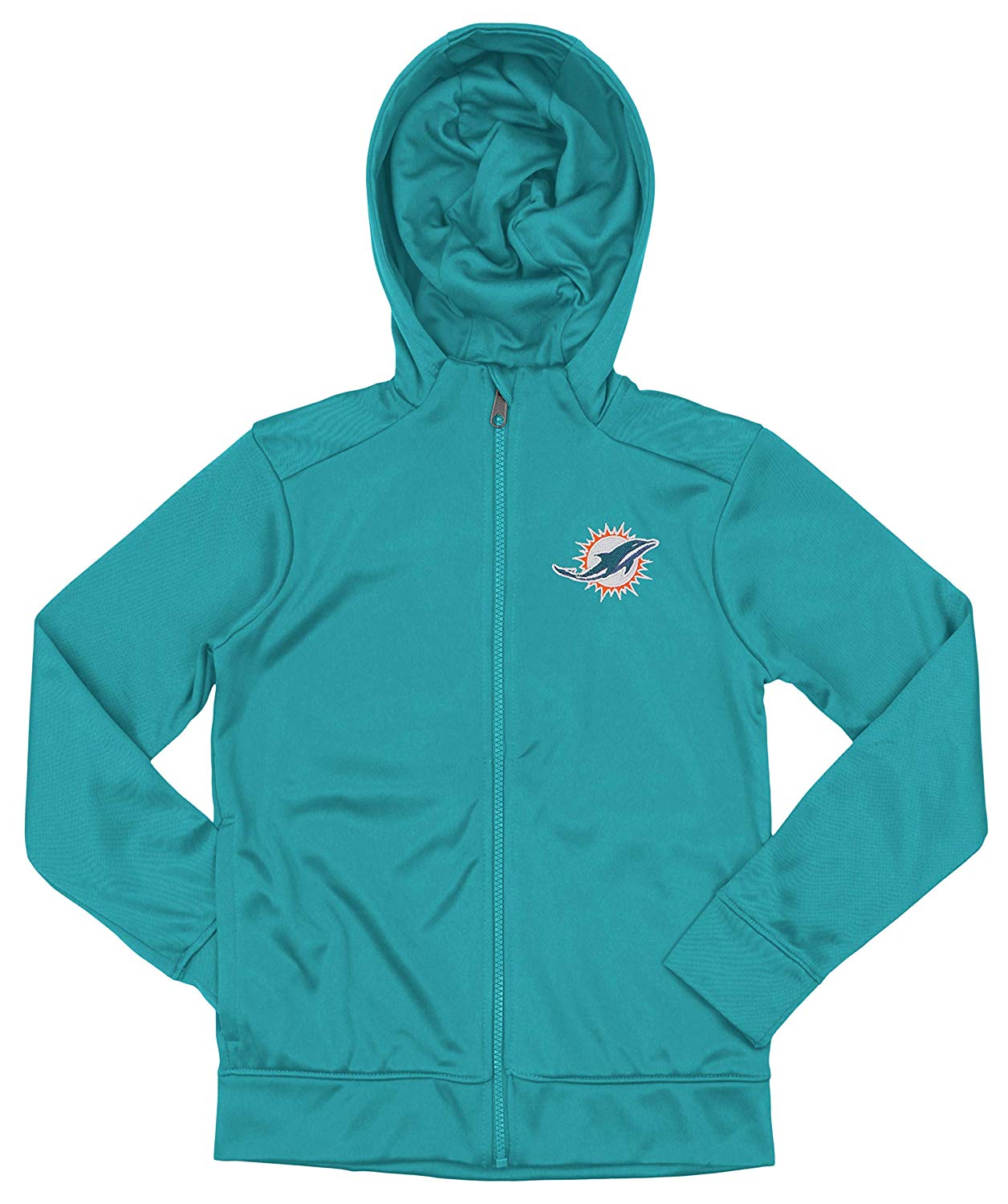 Outerstuff NFL Youth/Kids Miami Dolphins Performance Full Zip Hoodie | eBay