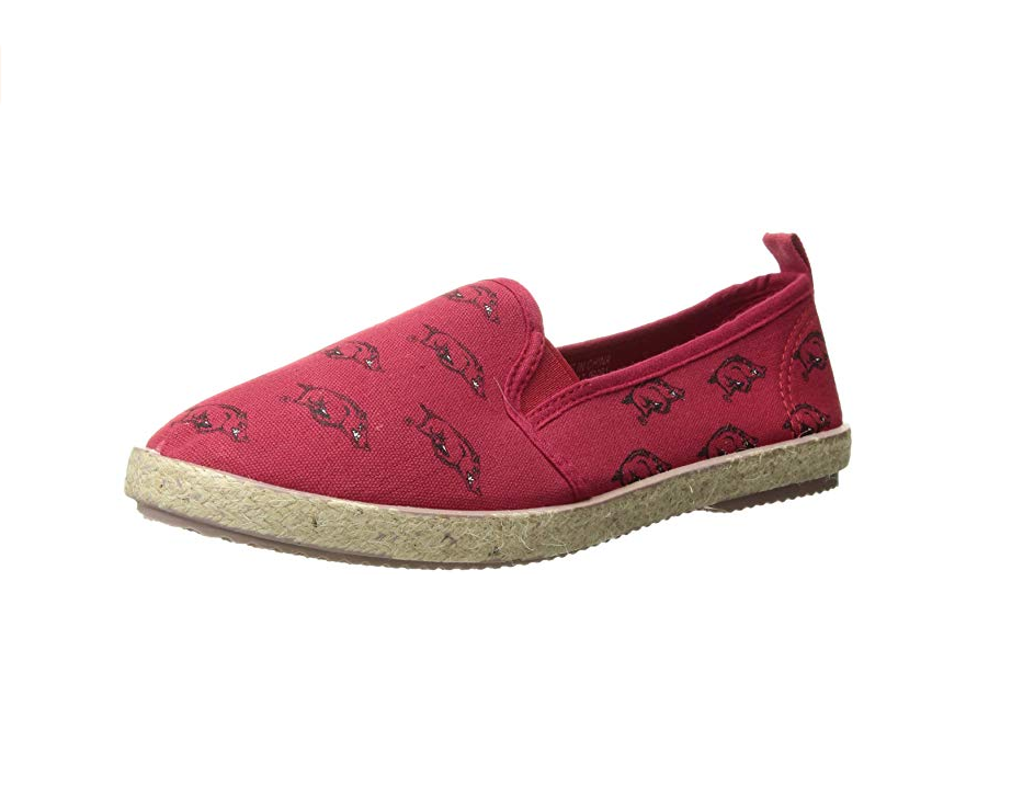 FOCO NCAA Women's Arkansas Razorbacks Espadrille Canvas Slip On Shoe | eBay