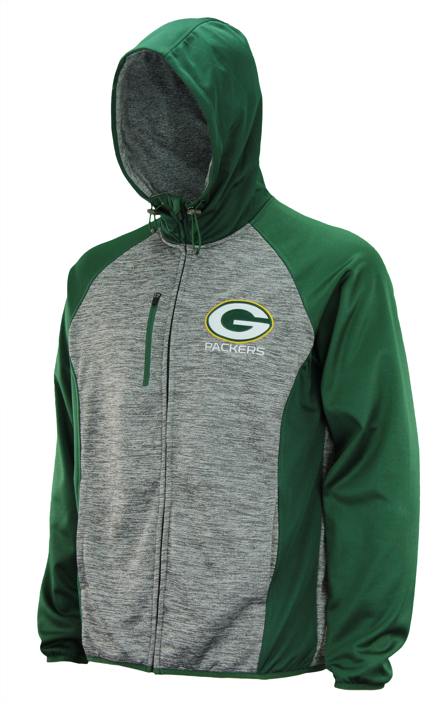 G-III Sports Men's NFL Green Bay Packers Solid Fleece Full Zip Hooded ...