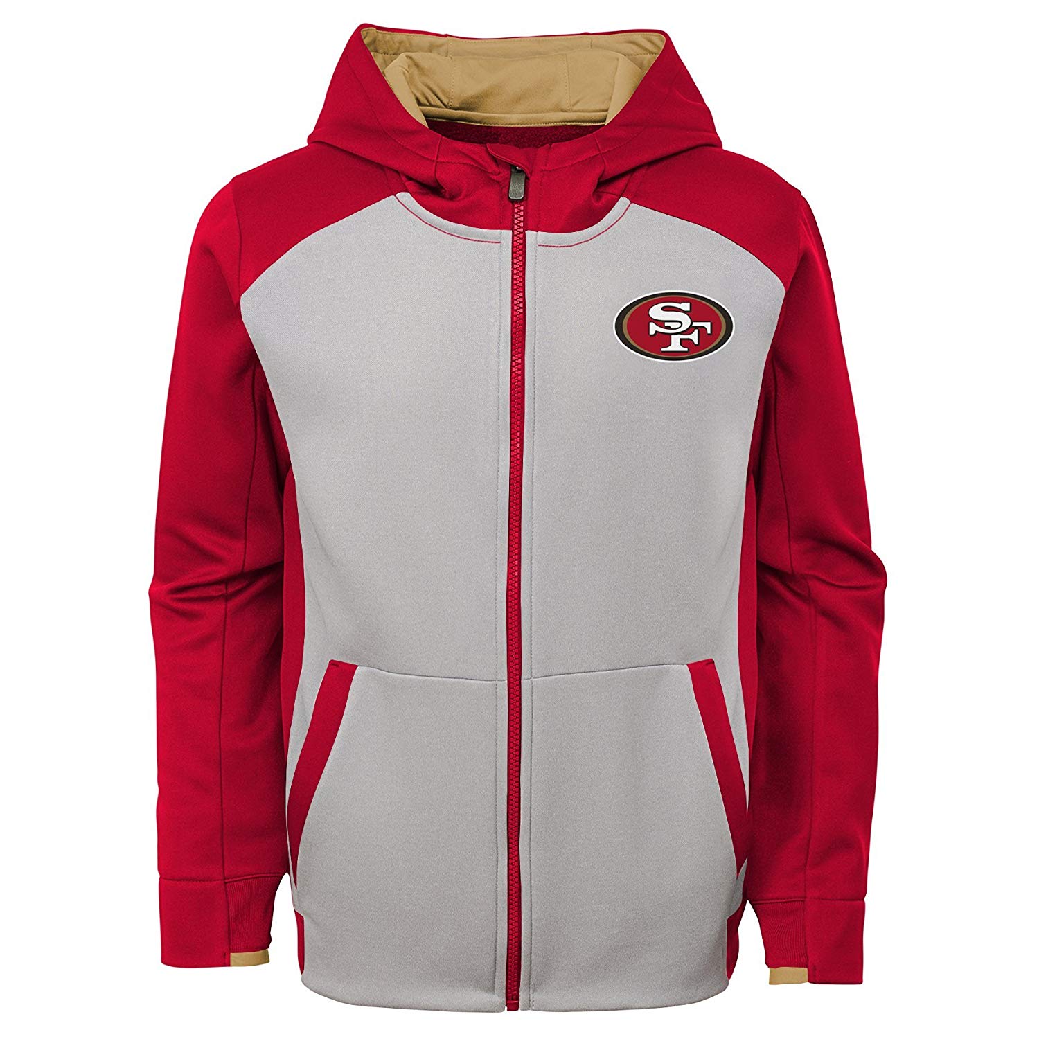 San Francisco 49ers Team Apparel Youth Size Small 8 Performance Hooded Sweatshirt