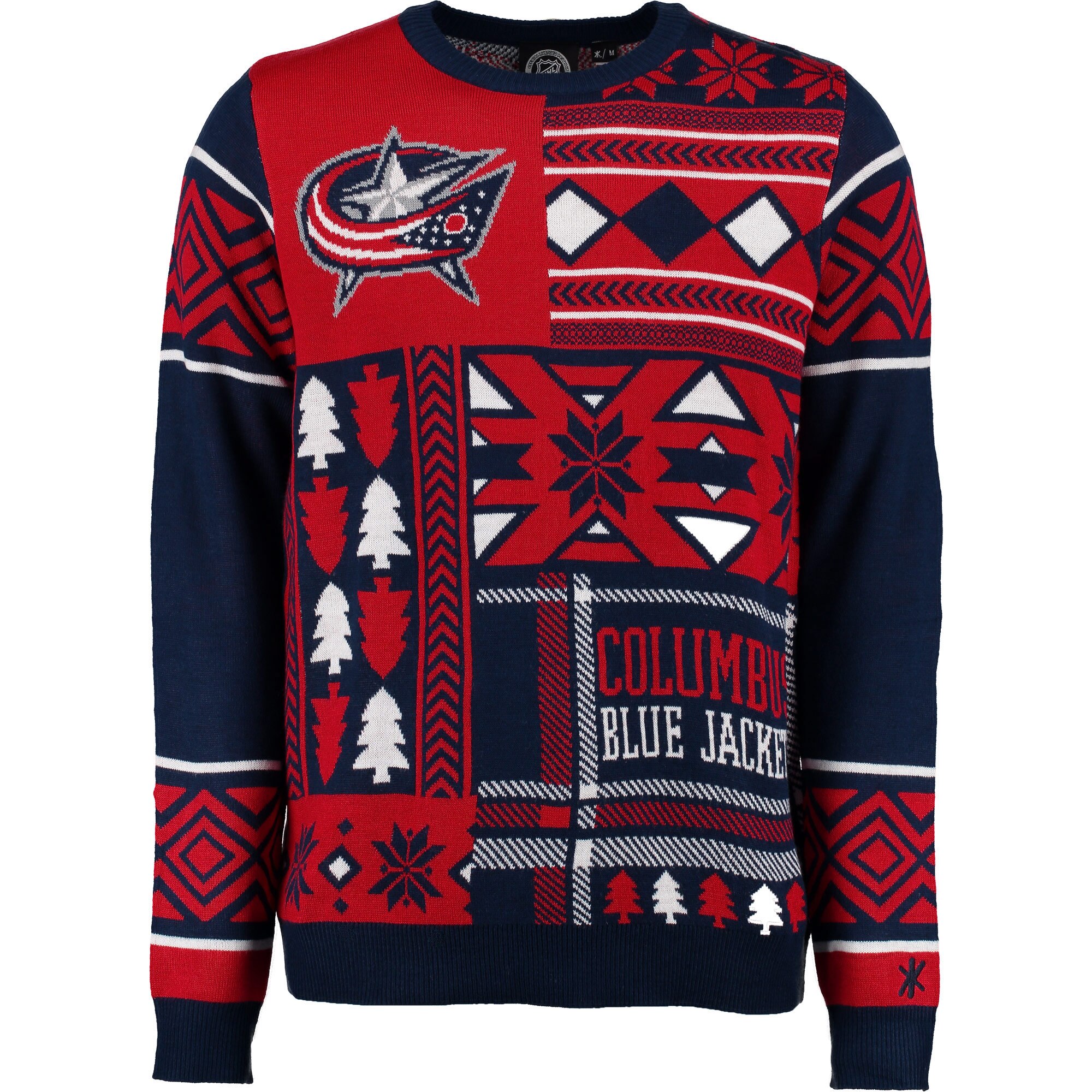 Klew NHL Men's Columbus Blue Jackets Patches Ugly Sweater | eBay