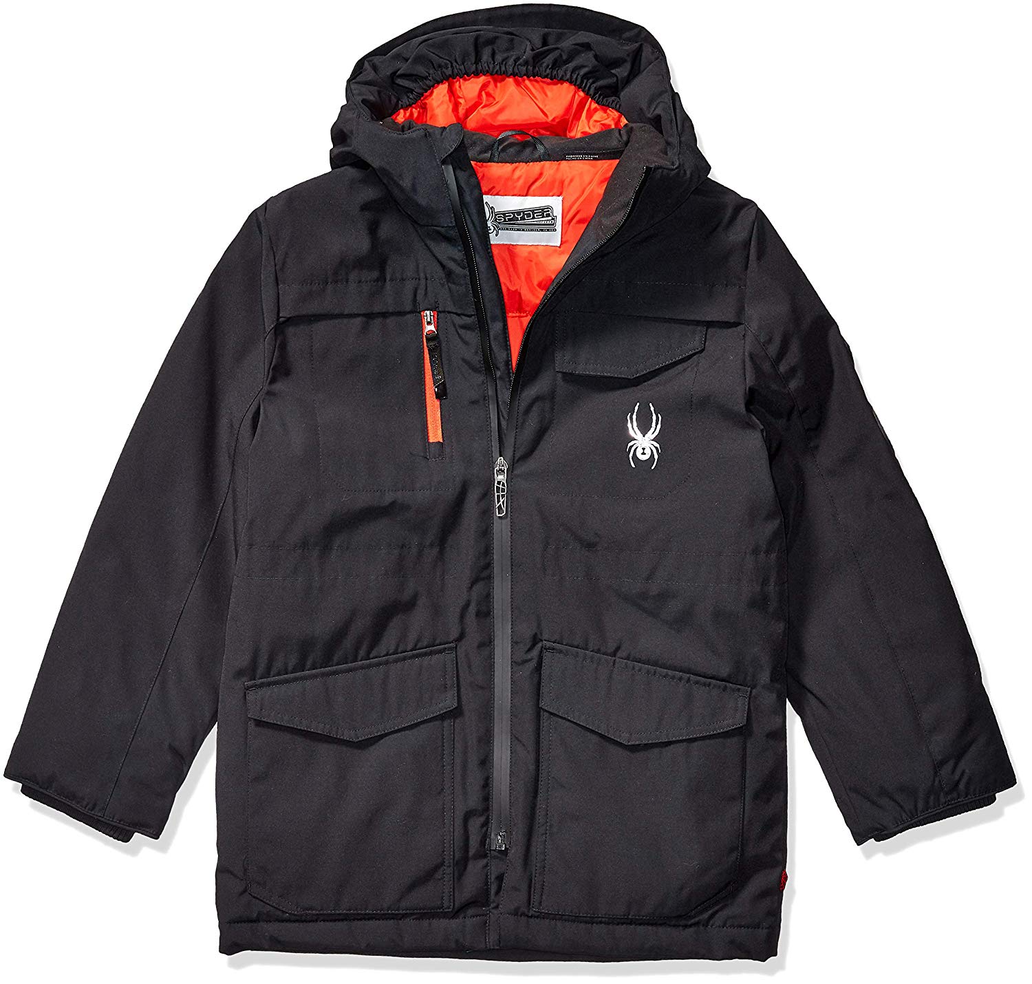 Spyder Boys Youth Big Midweight Water Resistant Hooded Parka, Black eBay