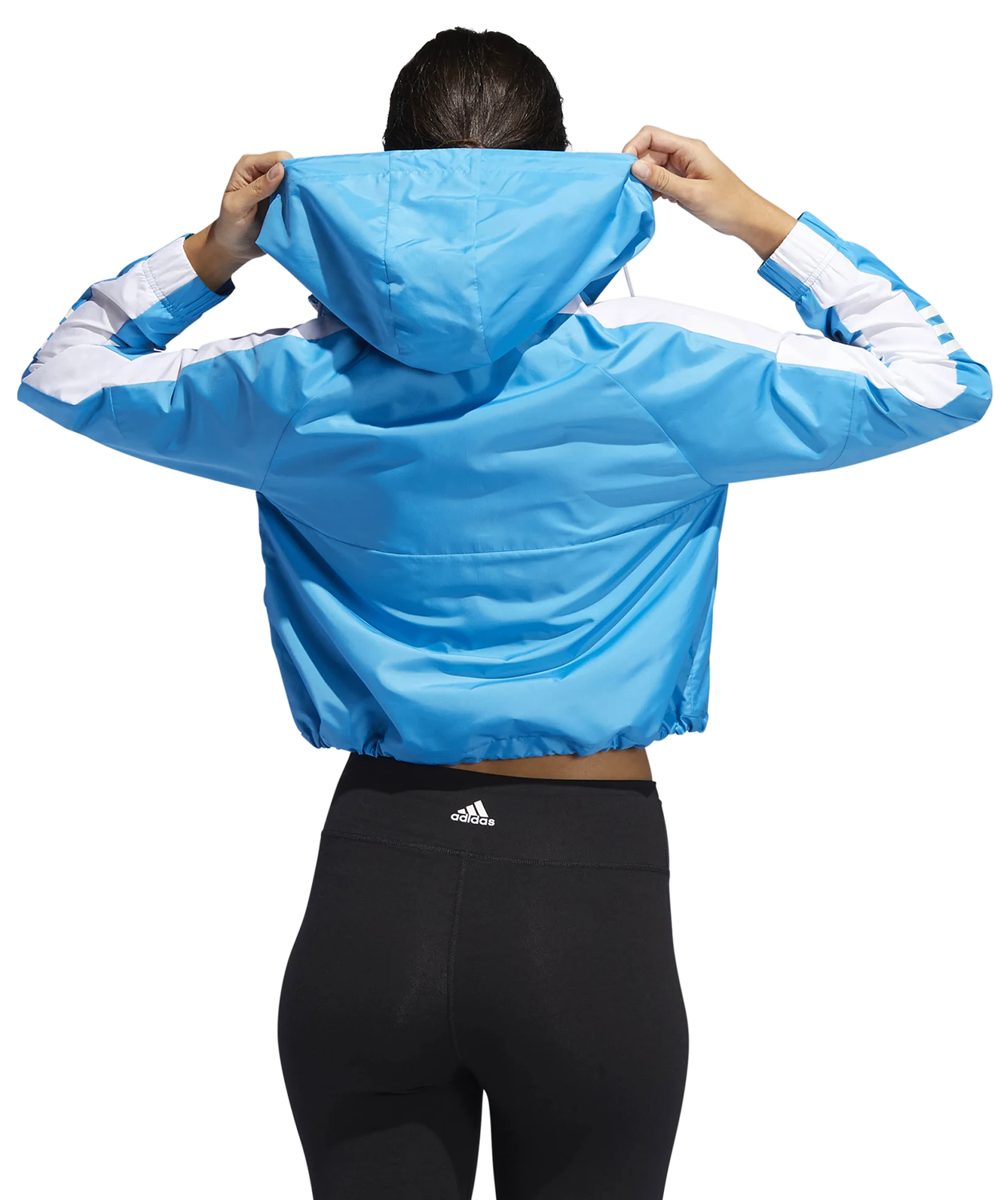 Adidas Women's Half-Zip ID Pullover Windbreader Jacket, Shock Cyan | eBay