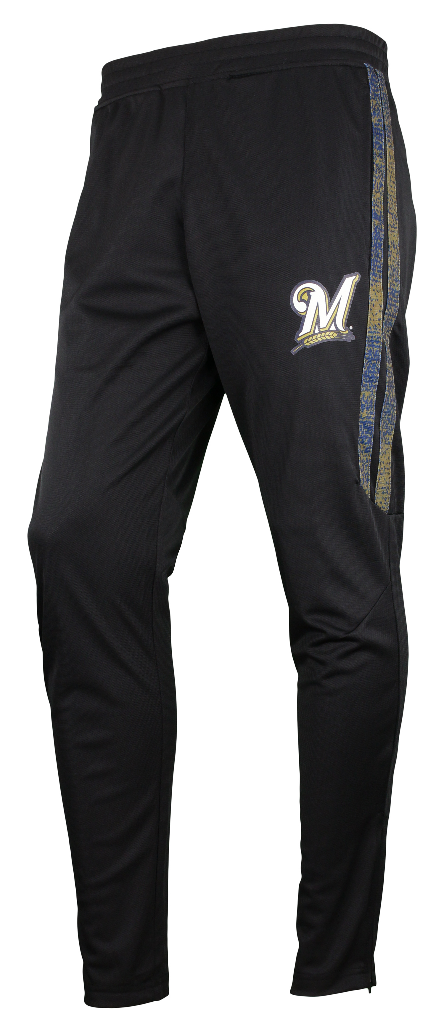 Zubaz MLB Men's Milwaukee Brewers Static Stripe Black Track Pants eBay