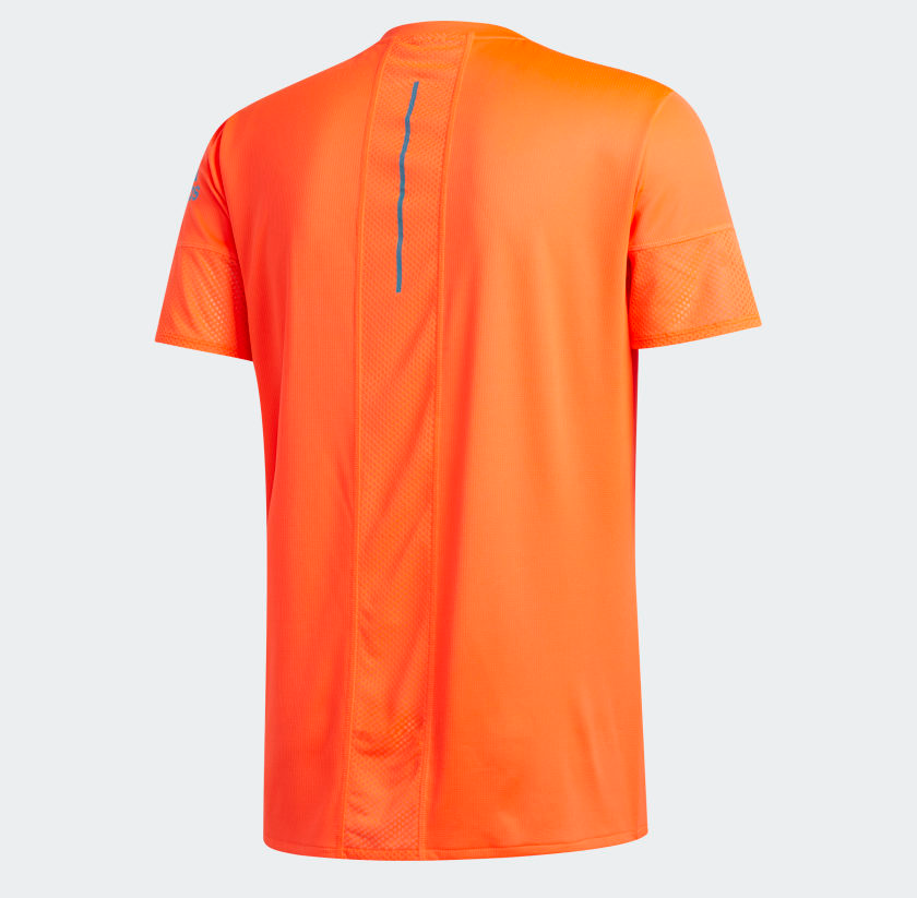 Adidas Men's 25/7 Rise Up N Run Parley Tee Shirt, Solar Red/Sharp Blue |  eBay