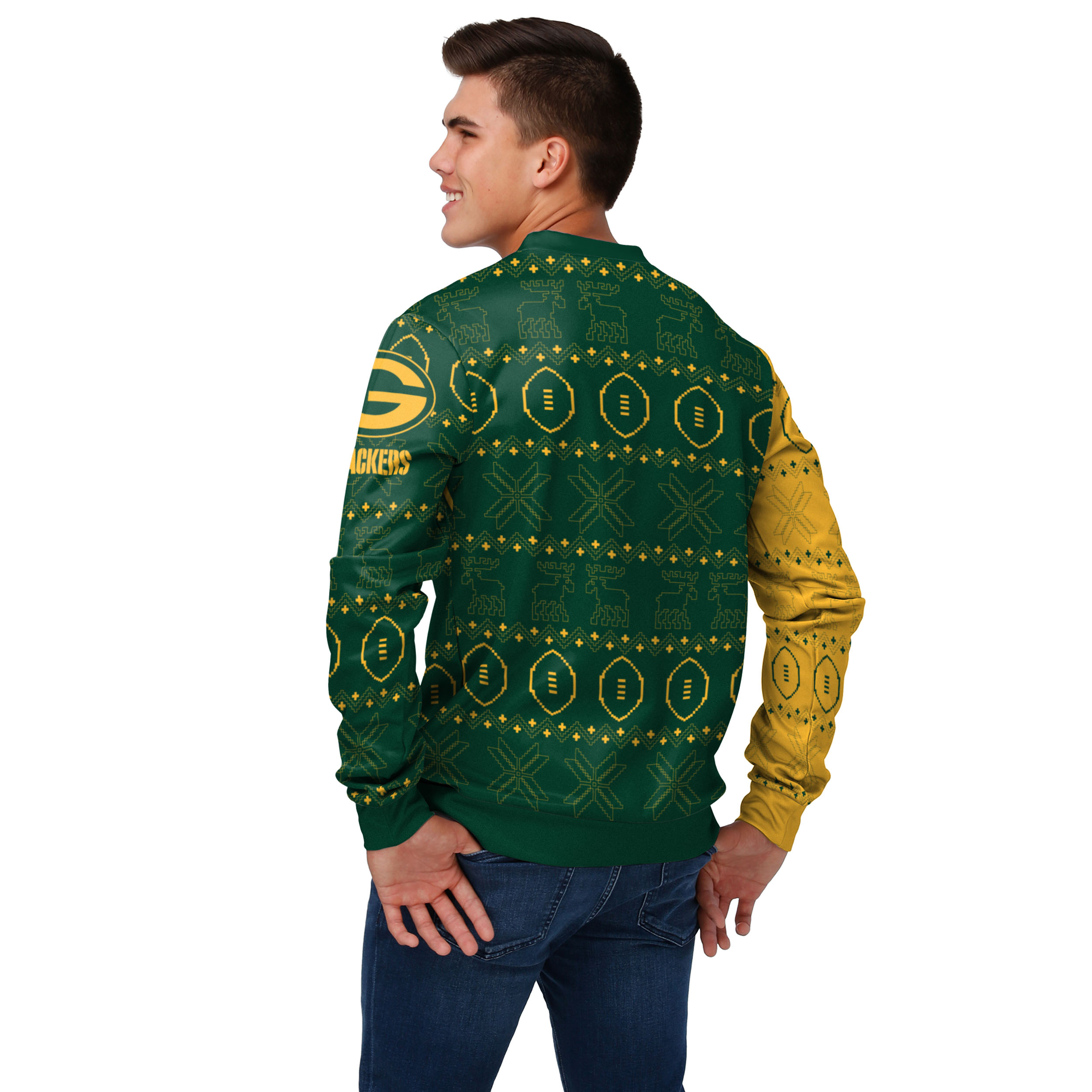 FOCO Men's NFL Green Bay Packers Ugly Printed Sweater | eBay
