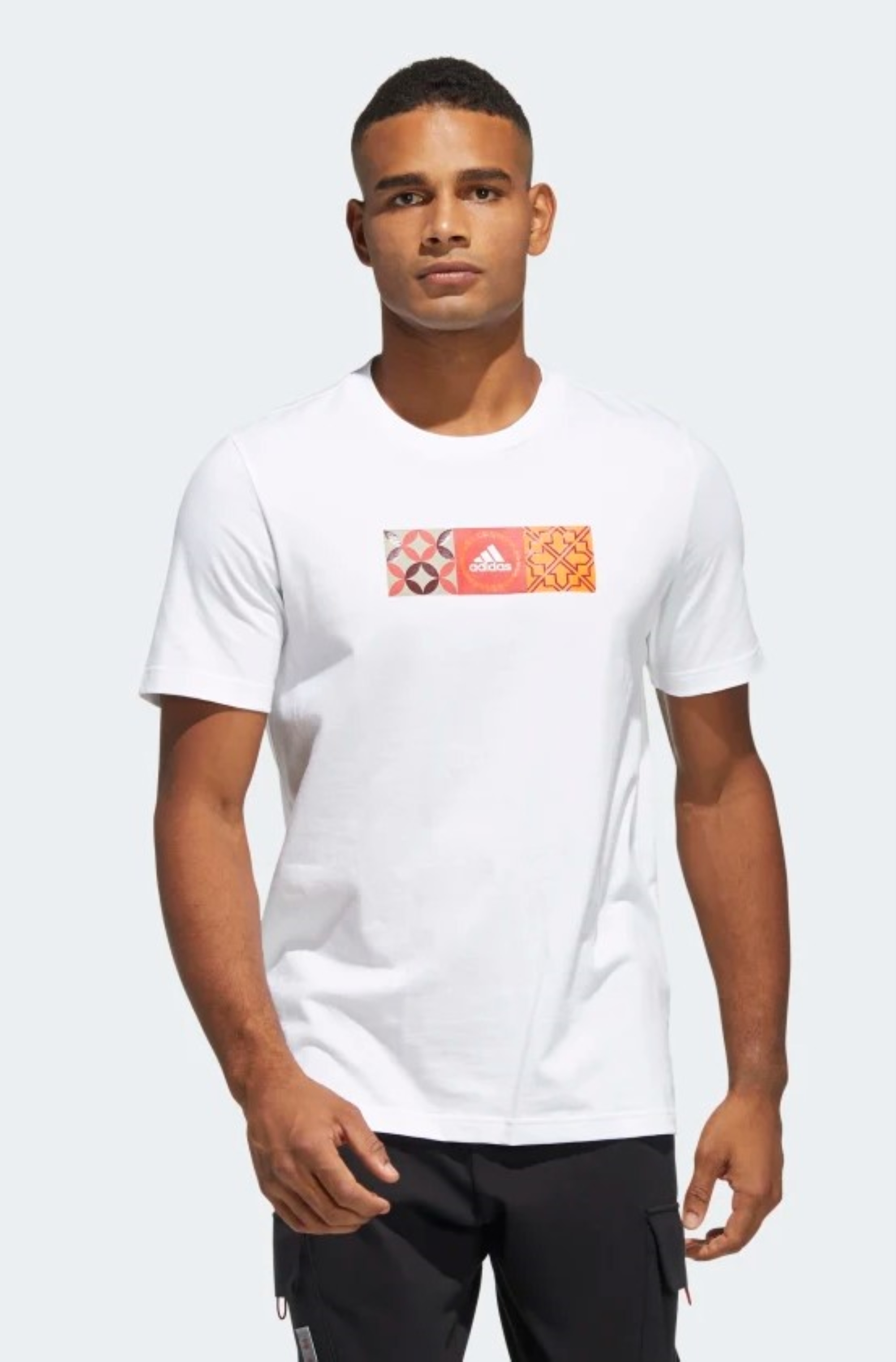 Adidas Men's CNY Graphic Infill Short Sleeve T-Shirt, White | eBay