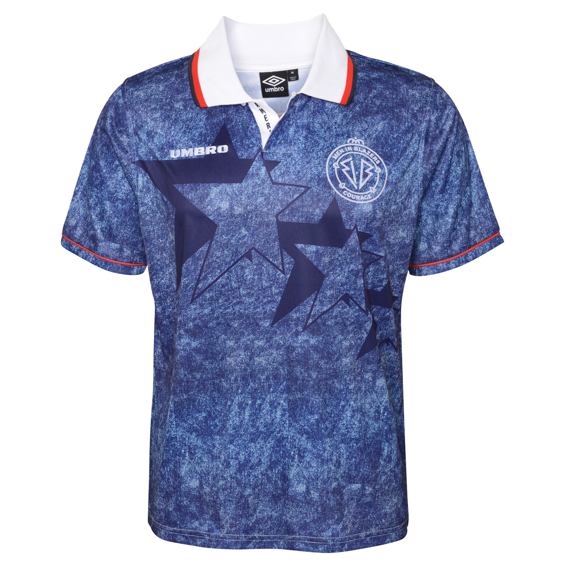 Men In Blazers (MIB) x UMBRO 22 Home Jersey, Denim/White | eBay