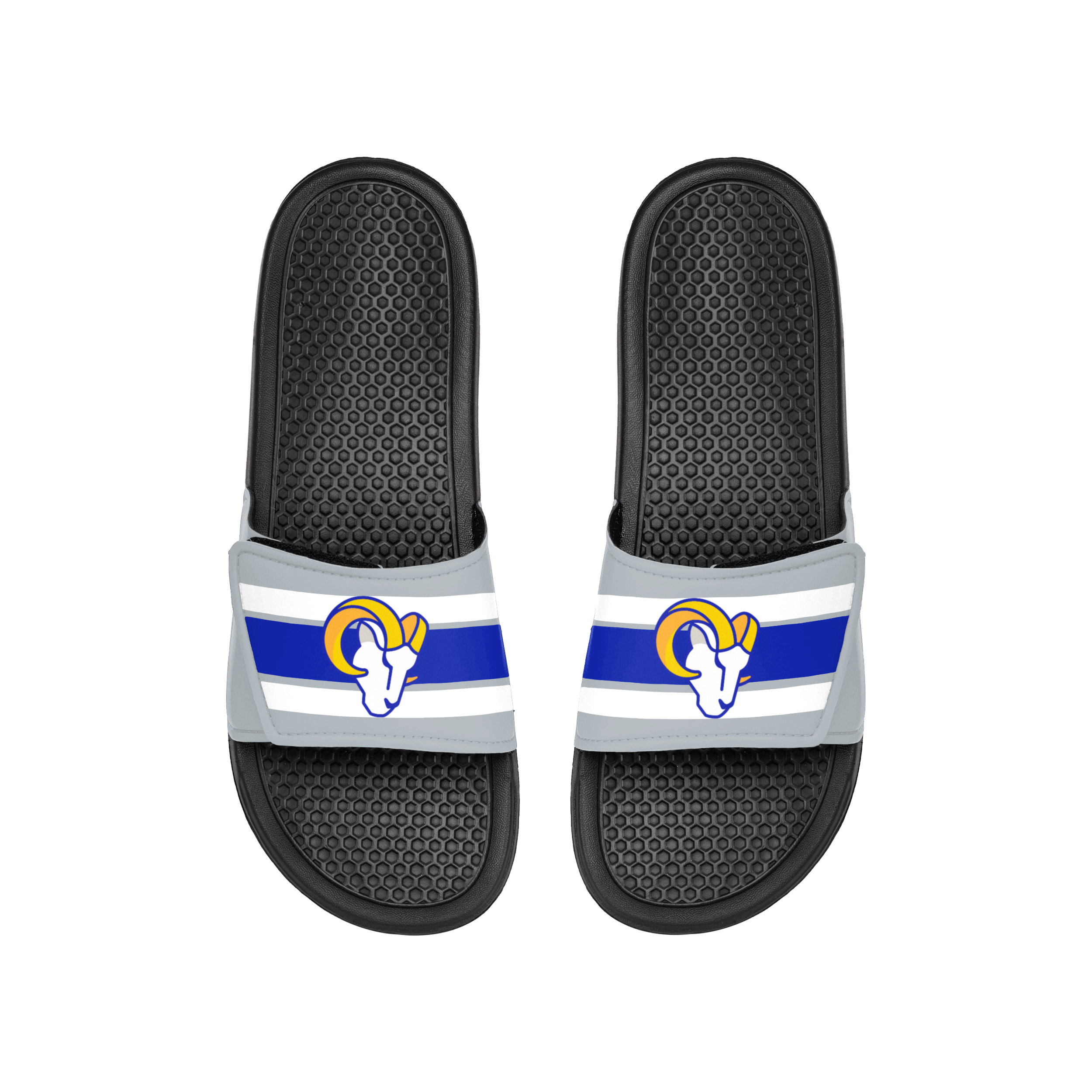 FOCO NFL Youth Los Angeles Rams Legacy Sport Slide Flip Flop 