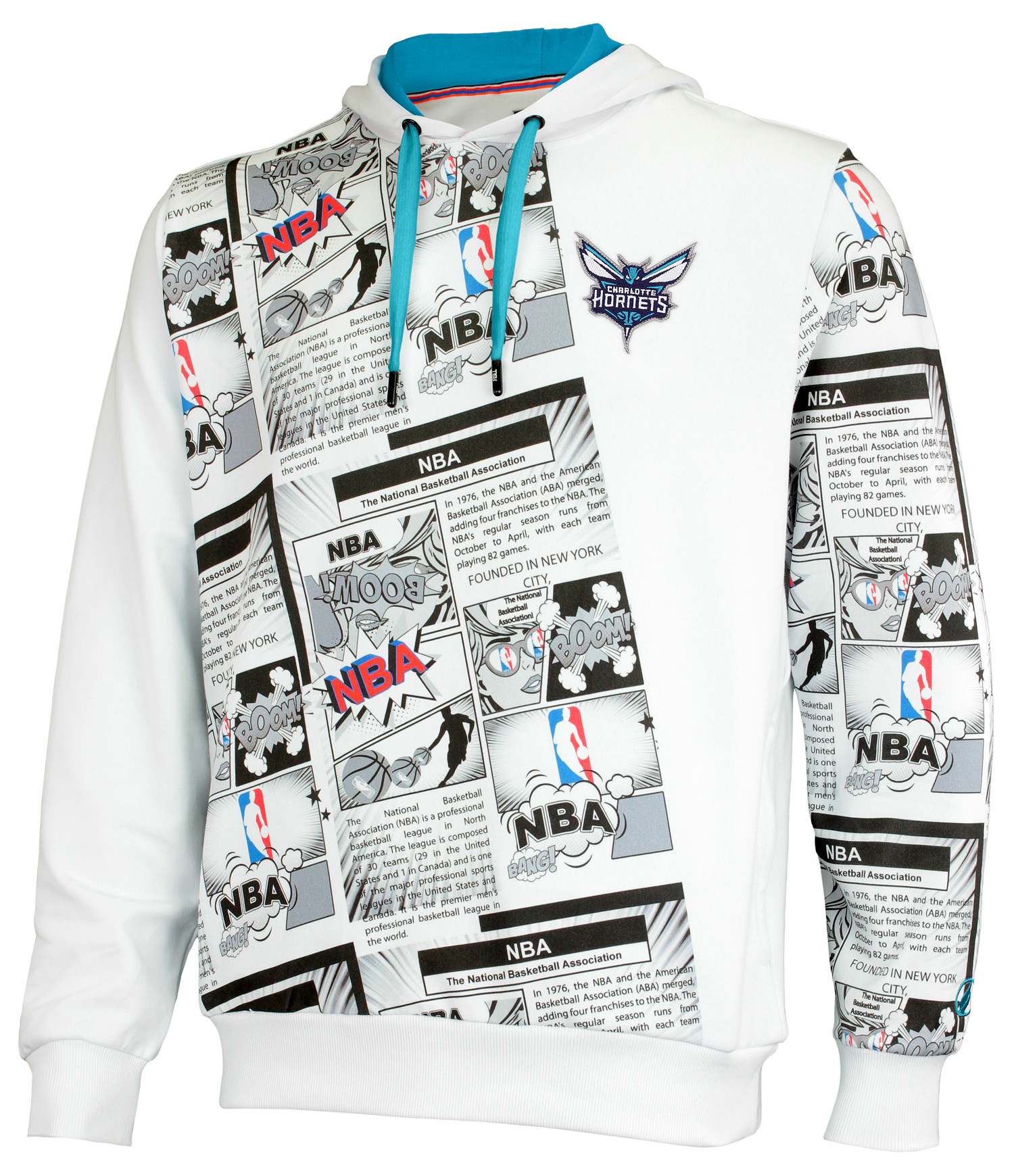 FISLL NBA Men's Charlotte Hornets Comic Book Newspaper Print
